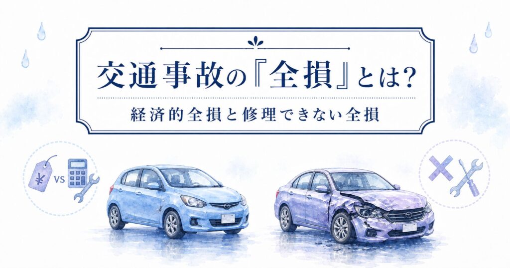 交通事故の全損とは？記事のアイキャッチ画像